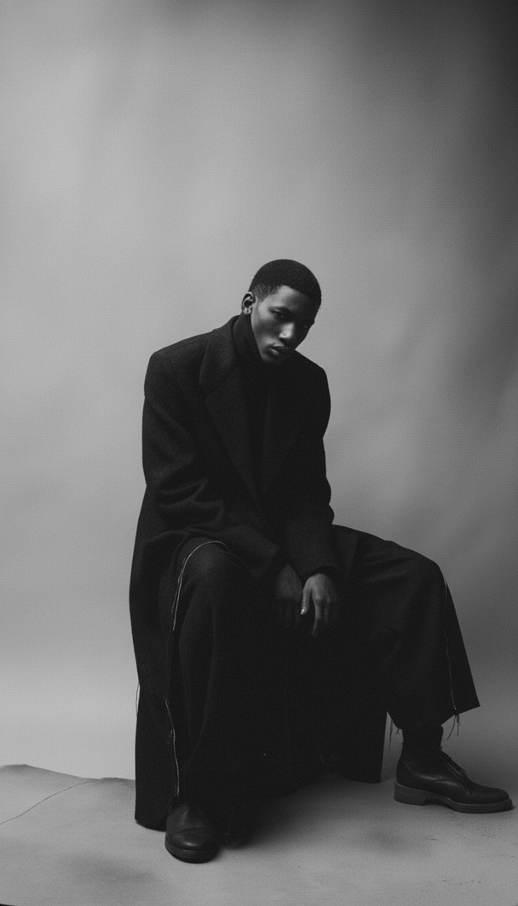 NOIR Leather Jacket styled in a dark editorial product portrait